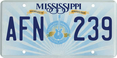 MS license plate AFN239