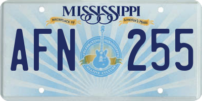 MS license plate AFN255