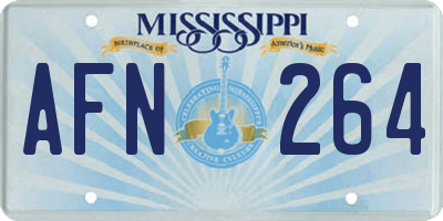 MS license plate AFN264