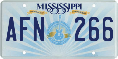 MS license plate AFN266