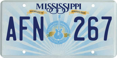 MS license plate AFN267