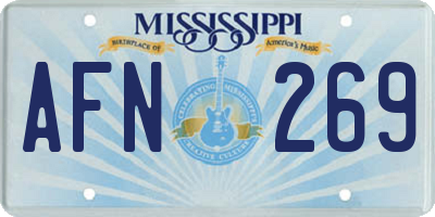 MS license plate AFN269