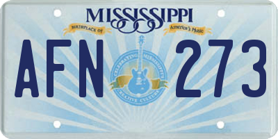 MS license plate AFN273