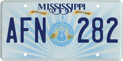 MS license plate AFN282