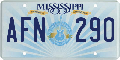 MS license plate AFN290