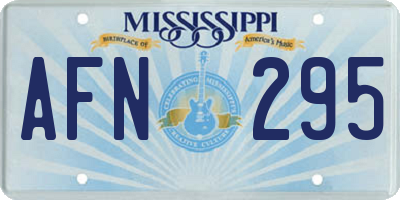 MS license plate AFN295