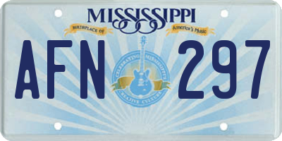 MS license plate AFN297