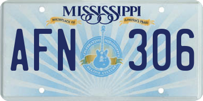 MS license plate AFN306