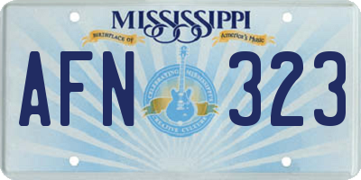 MS license plate AFN323