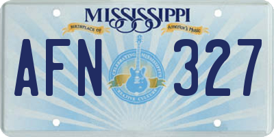 MS license plate AFN327