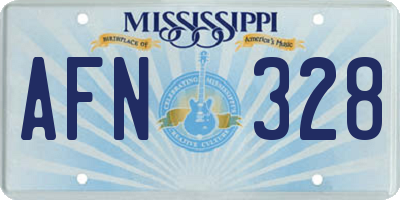 MS license plate AFN328