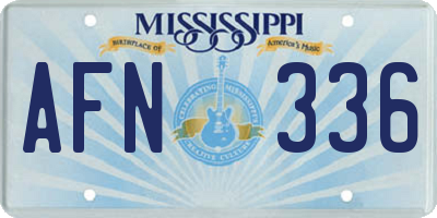 MS license plate AFN336