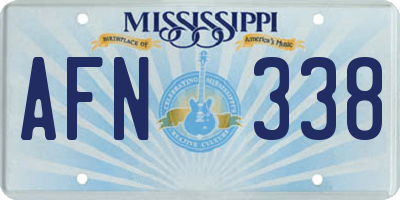 MS license plate AFN338
