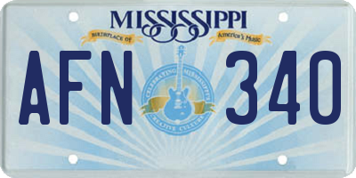 MS license plate AFN340