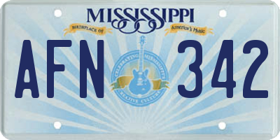 MS license plate AFN342