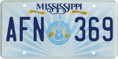 MS license plate AFN369