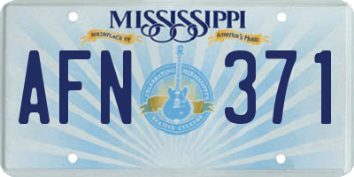MS license plate AFN371