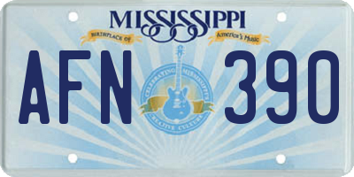 MS license plate AFN390