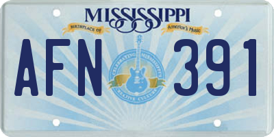 MS license plate AFN391