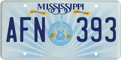 MS license plate AFN393