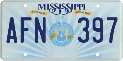 MS license plate AFN397