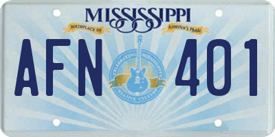 MS license plate AFN401
