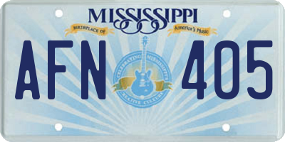 MS license plate AFN405