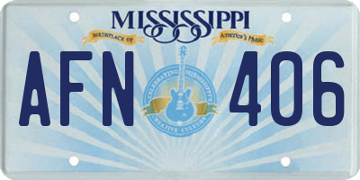 MS license plate AFN406