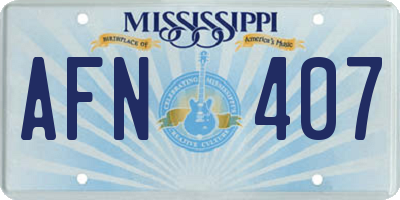 MS license plate AFN407