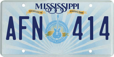 MS license plate AFN414