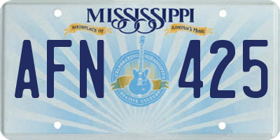 MS license plate AFN425