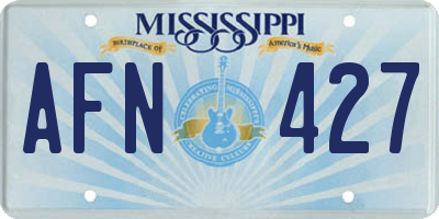 MS license plate AFN427