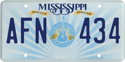 MS license plate AFN434