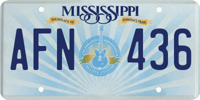 MS license plate AFN436