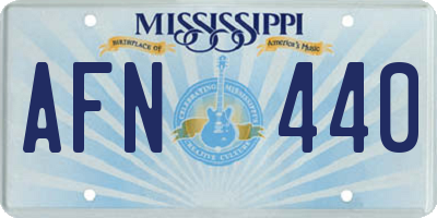 MS license plate AFN440
