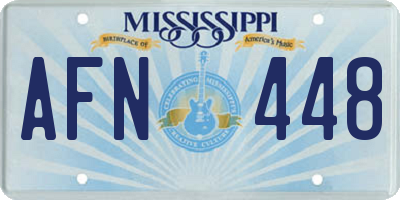 MS license plate AFN448