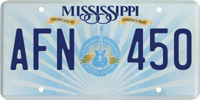 MS license plate AFN450