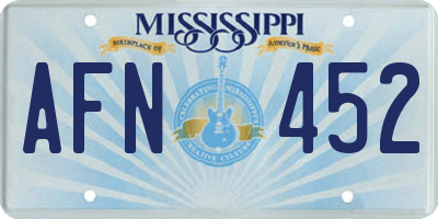 MS license plate AFN452