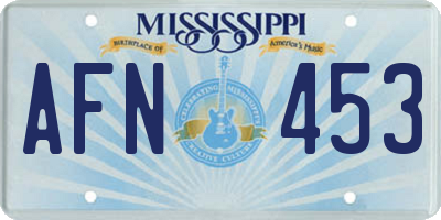 MS license plate AFN453