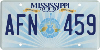 MS license plate AFN459