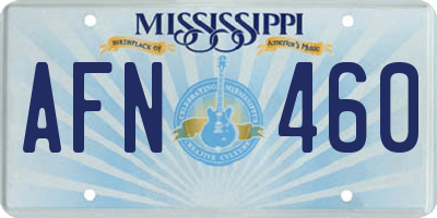 MS license plate AFN460