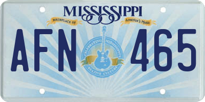 MS license plate AFN465