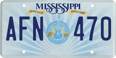 MS license plate AFN470