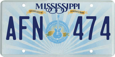 MS license plate AFN474