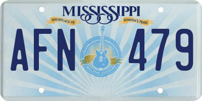 MS license plate AFN479