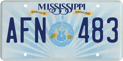 MS license plate AFN483