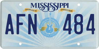 MS license plate AFN484
