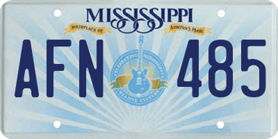 MS license plate AFN485