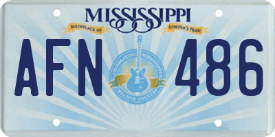 MS license plate AFN486