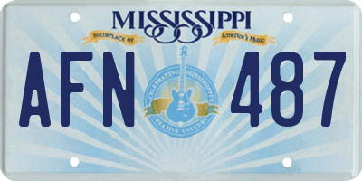 MS license plate AFN487